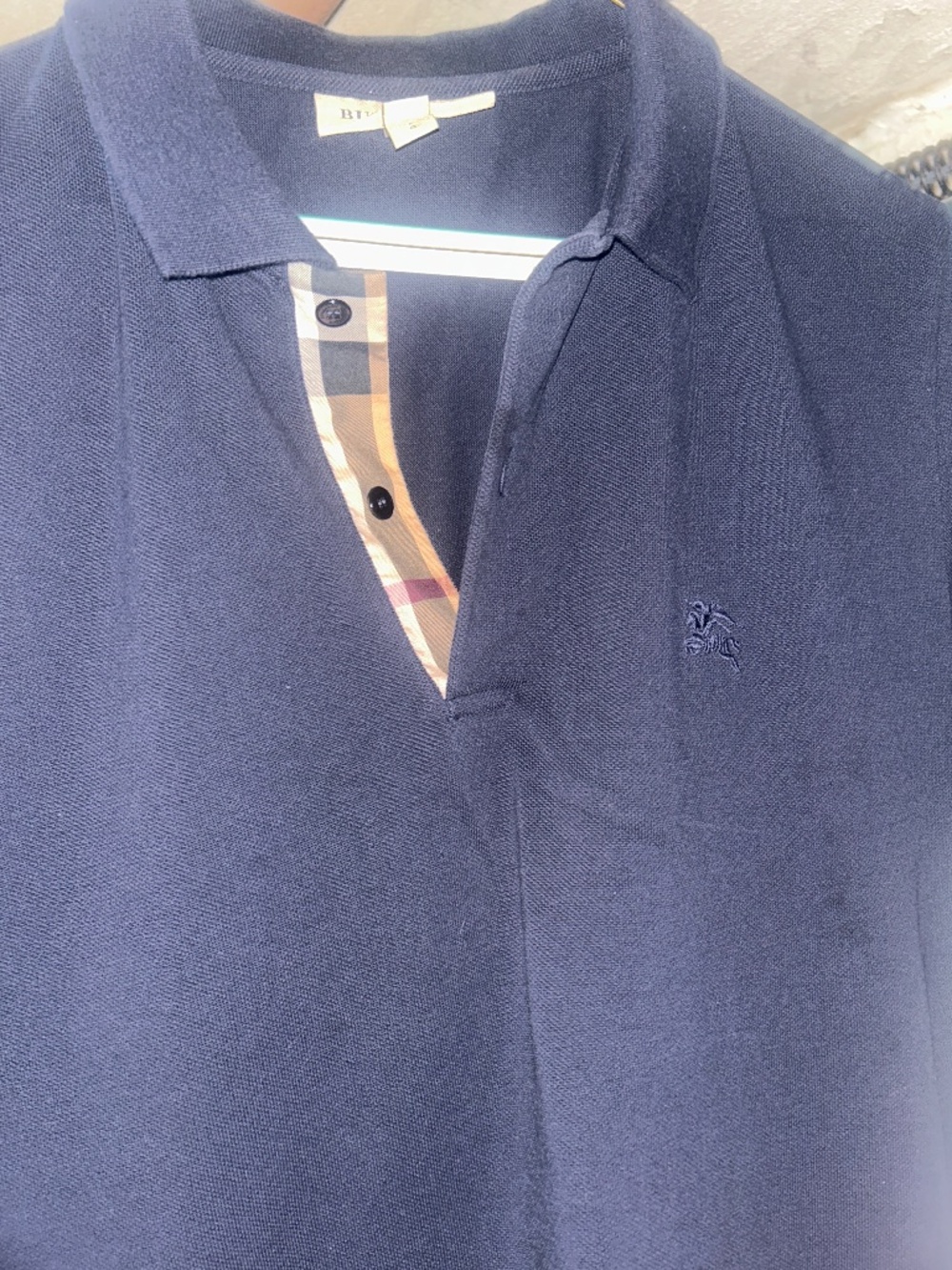 Men’s Burberry Blue  Polo size medium